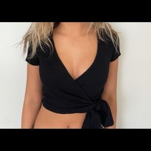 Urban outfitters black tie top
